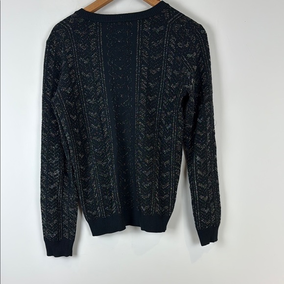 Rag & Bone Black Textured Knit Sweater Size Medium - Picture 4 of 7
